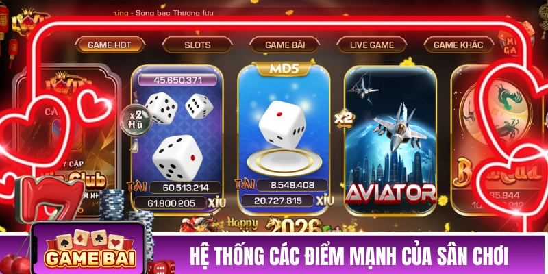 Hệ thống các điểm mạnh của sân chơi đổi thưởng