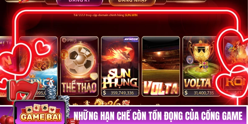 SUNWIN - Cổng Game Bài Đổi Thưởng Hàng Đầu Châu Á Những hạn chế còn tồn đọng của cổng game